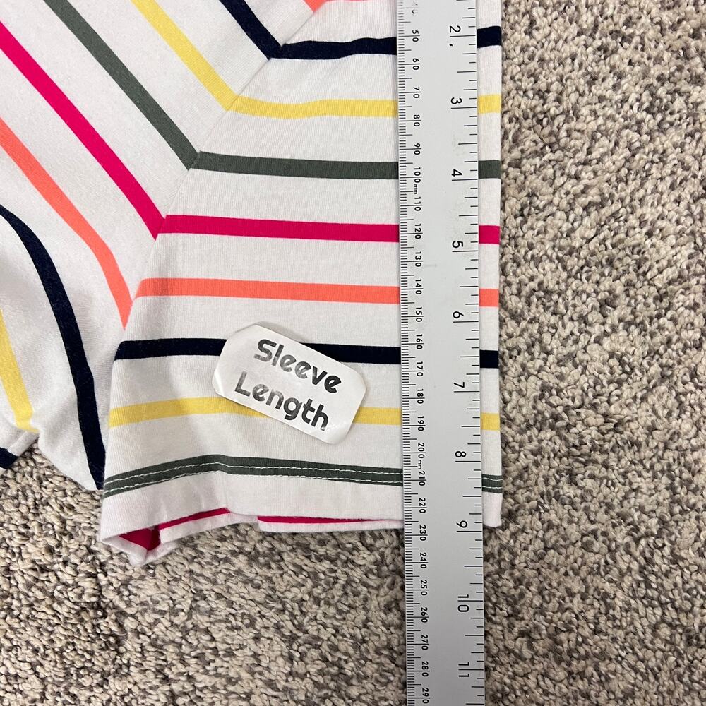 Talbots‎ Womens 2X Preppy Classic Nautical Colorful Rainbow Striped T-Shirt Top - Picture 9 of 10